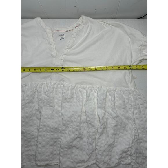 Pilcro from Anthropologie Long Sleeve Babydoll Top in White Size XL - Picture 9 of 10
